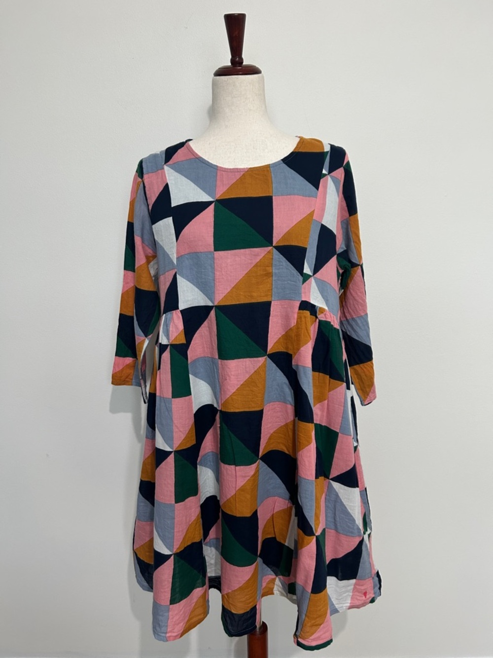 Women’s Pink Chicken Geometric Print Ophelia‎ Dress Size Medium